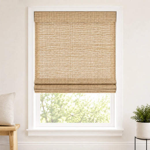 Custom Nomi Sandstone Woven Bamboo Shades - Standard - Sandstone NA002