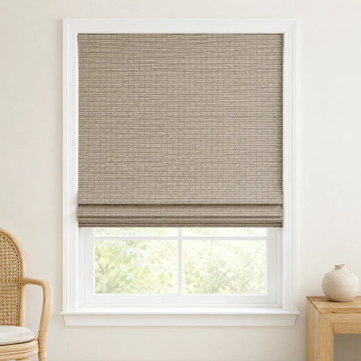Custom Nomi Cobblestone Top Down Bottom Up Bamboo Shades - Top Down Bottom Up - Cobblestone NA5302