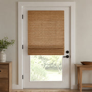 Custom Ramie French Door Bamboo Shades