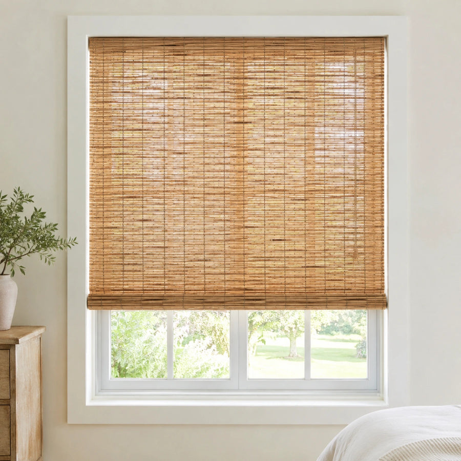 Custom Ramie Reed Bamboo Shades - Reed -  RS408-1