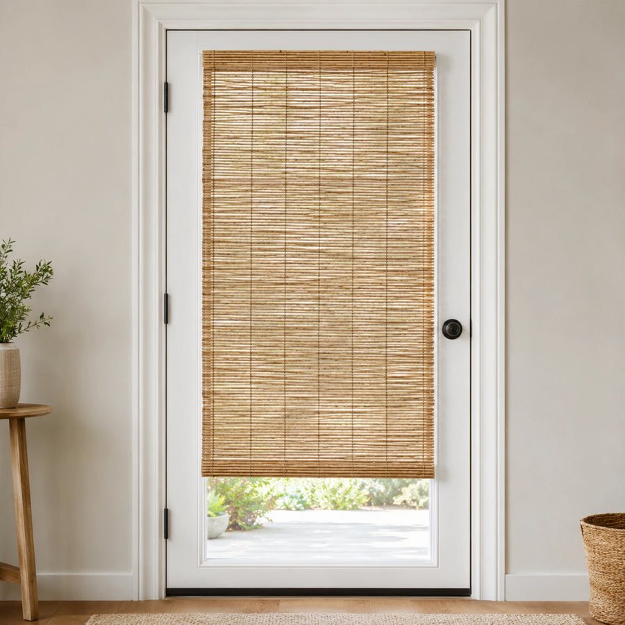 Custom Ramie Reed French Door Bamboo Shades - Reed - French Door RS408-1