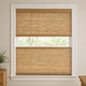 Custom Ramie Reed Top Down Bottom Up Alum. Headrail Bamboo Shades