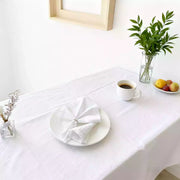 Table Cloth Rectangle Linen Waterproof Textured White - Fredesigner