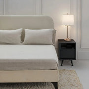 100% Linen Beige Solid Fitted Sheet Sets - Fredesigner