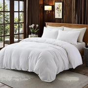 3-Pieces 100% Linen White Solid Duvet Cover Set - Fredesigner