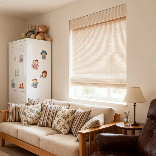 Room Darkening Roll Up Bamboo Blinds