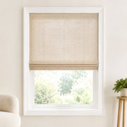 Custom Ramie Beige Woven Bamboo Shades - Standard - Beige 390