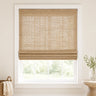 Custom Ramie Beige Brown Woven Bamboo Shades - Standard - Beige Brown DHZ-01