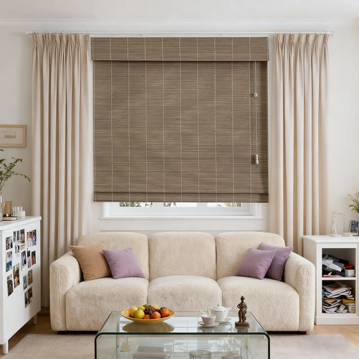 Room Darkening Roll Up Bamboo Blinds