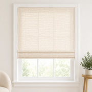 Custom Ramie Ivory Woven Bamboo Shades - Standard - Ivory JU-01
