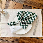 Napkins Green and White Plaid - Fredesigner