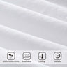 3-Pieces 100% Linen White Solid Duvet Cover Set - Fredesigner