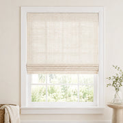 Custom Ramie Marble White Woven Bamboo Shades - Standard - Marble White DMC02-01