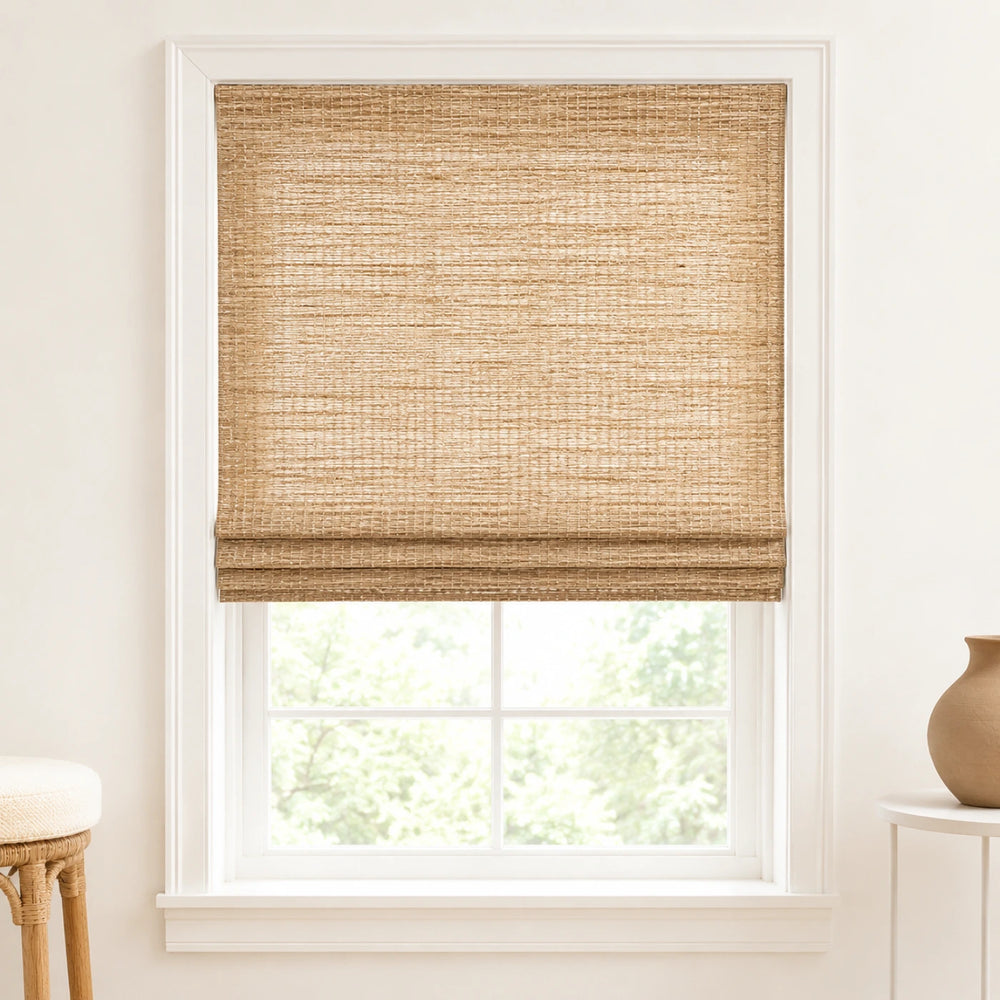 Custom Ramie Woven Woven Bamboo Shades - Standard - Woven 9077K