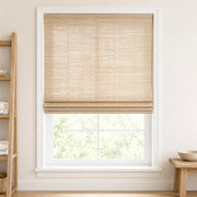 Custom Ramie Almond Top Down Bottom Up Bamboo Shades - Top Down Bottom Up - Almond E427