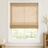 Custom Ramie Beige Brown Top Down Bottom Up Bamboo Shades - Top Down Bottom Up - Beige Brown DHZ-01