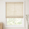 Custom Ramie Beige White Top Down Bottom Up Bamboo Shades - Top Down Bottom Up - Beige White 390-02