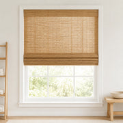 Custom Ramie Honeynut Top Down Bottom Up Bamboo Shades - Top Down Bottom Up - Honeynut D15-04