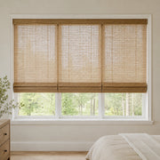 Custom Willow 3 Shades on 1 Headrail Bamboo Shades - 3 Shades on 1 Headrail - 3 Shades on 1 Headrail W07-1