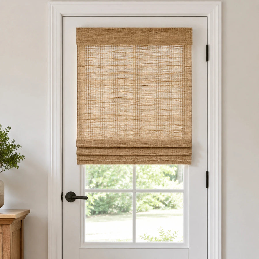 Custom Willow French Door Bamboo Shades - French Door - French Door W07-1