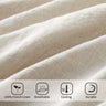 3-Pieces 100% Linen Beige Solid Duvet Cover Set - Fredesigner