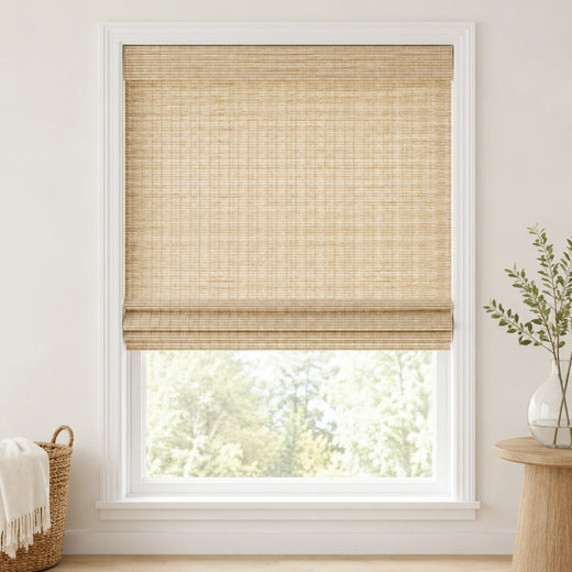 Custom Willow Flax Woven Bamboo Shades - Standard - Flax W07-4