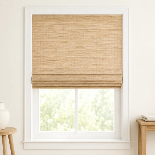Custom Willow Sand Woven Bamboo Shades - Standard - Sand W07-10