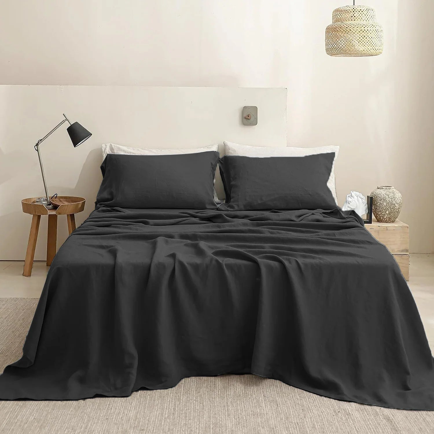 Linen Feel Super Soft Comfortable Bedding Set - Fredesigner