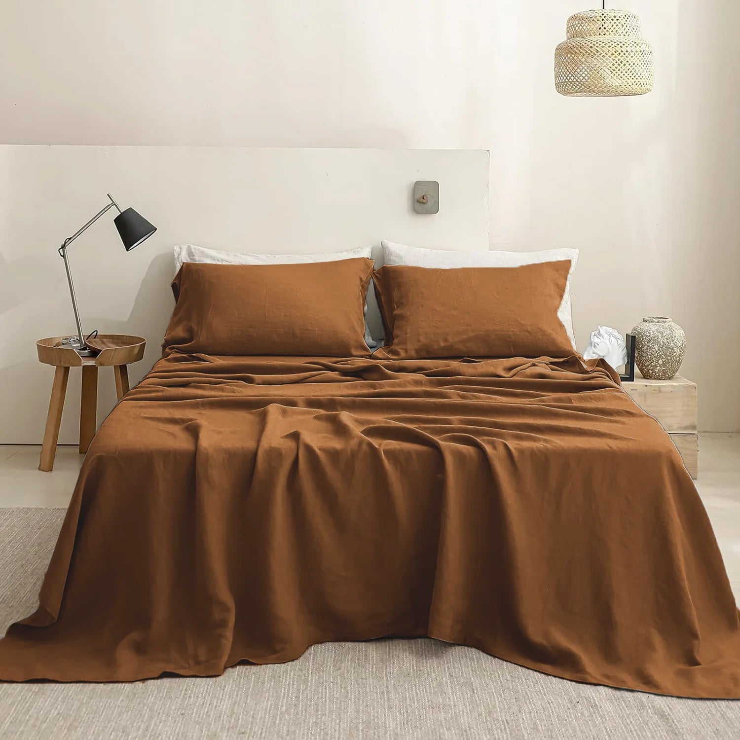 French Natural Linen Bedding Set - Fredesigner