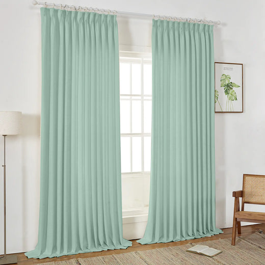linen pinch pleat curtains
