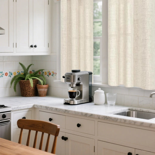 lined cafe curtains