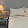 100% Linen Quilted Bedspread Solid - Fredesigner