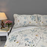 100% Linen Quilted Bedspread with Printed - Fredesigner