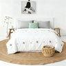 3-Pieces White and Green Embroidered Duvet Covers - Fredesigner