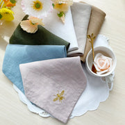 100% Linen Beverage Party Napkin With Embroidery - Fredesigner