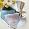 100% Linen Beverage Party Napkin With Embroidery - Fredesigner