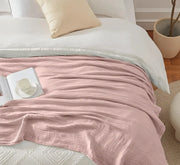 100% Cotton Blankets for Couch Breathable Gauze - Fredesigner