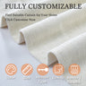 Linen Ready Made Privacy Curtains Pinch Pleat Unlined Chevrons