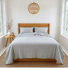 Light Blue Lace-Trimmed Duvet Cover - Fredesigner
