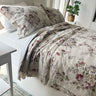 Rose Print Lace Trimmed Linen Bedding Set - Fredesigner