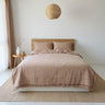 Solid Pink Lace-Trimmed Duvet Cover - Fredesigner