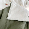 3-Pieces White and Green Embroidered Duvet Covers - Fredesigner