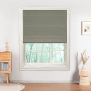 Custom Textured Sheer Roman Shade color option Dark Gray (