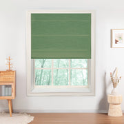 Custom Textured Sheer Roman Shade color option Hunter Green(