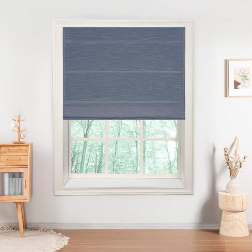 Custom Light Filtering Roman Shade color option Deep Blue (#J401-18)