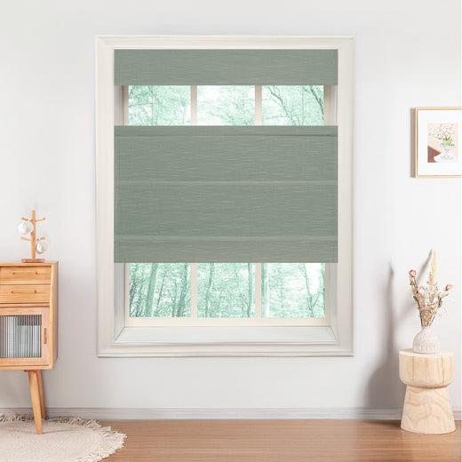 Custom Light Filtering Roman Shade color option Steel Gray(#J401-19)