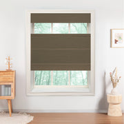 Custom Light Filtering Roman Shade color option Brown(