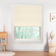 Custom Textured Sheer Roman Shade color option Ivory Beige(