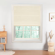 Custom Textured Sheer Roman Shade color option Off White (
