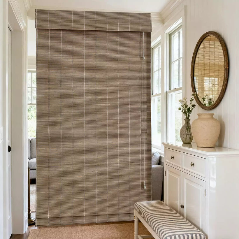 Cordless Bamboo Roman Shades for Windows